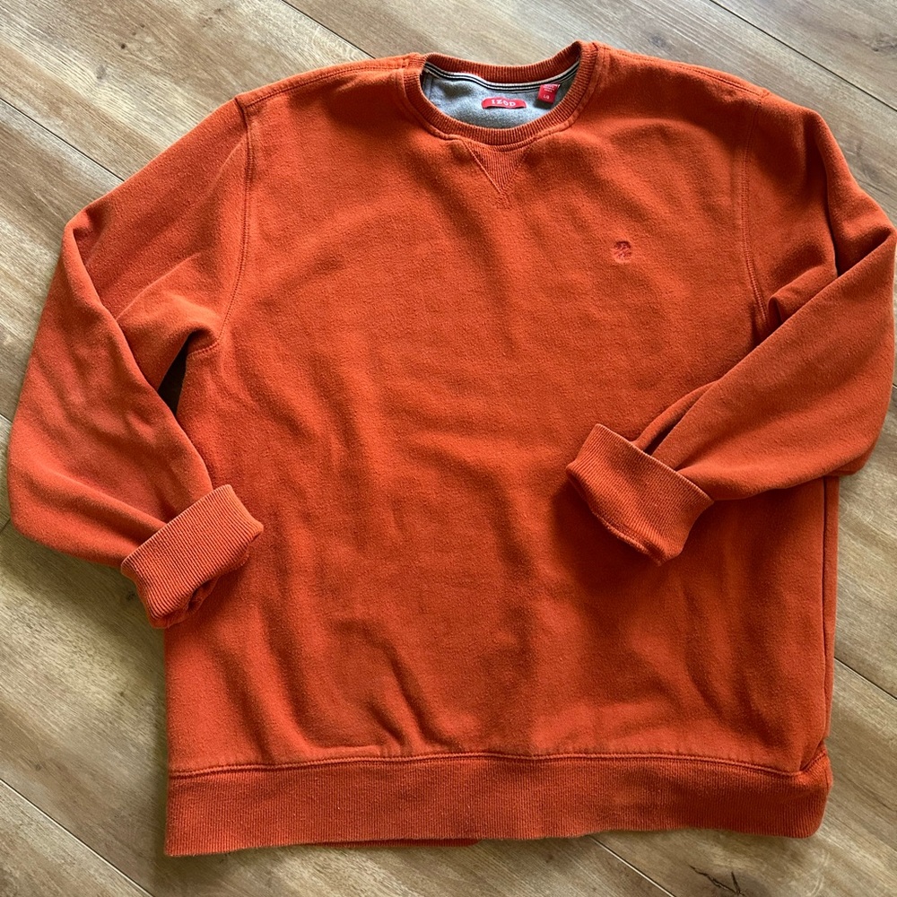 IZOD BURNT ORANGE OVERSIZE CREW NECK